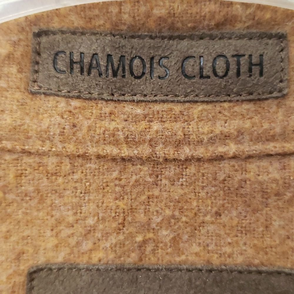 SJB Shirt Men's 2XL Tan Button-Up Chamois Flannel Cabincore Rugged Chore - Picture 3 of 7